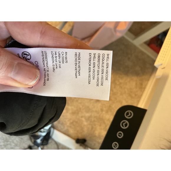 PILCRO Floral Smocked Strapless Wide Leg Jumpsuit Black Yellow Women's Size M - Picture 8 of 8